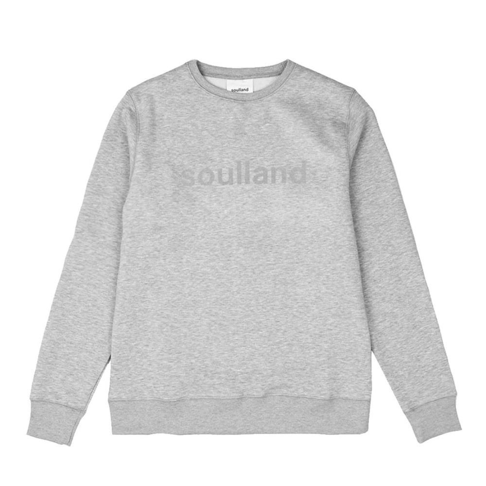 SOULLAND WILLIE SWEATSHIRT GREY MELANGE